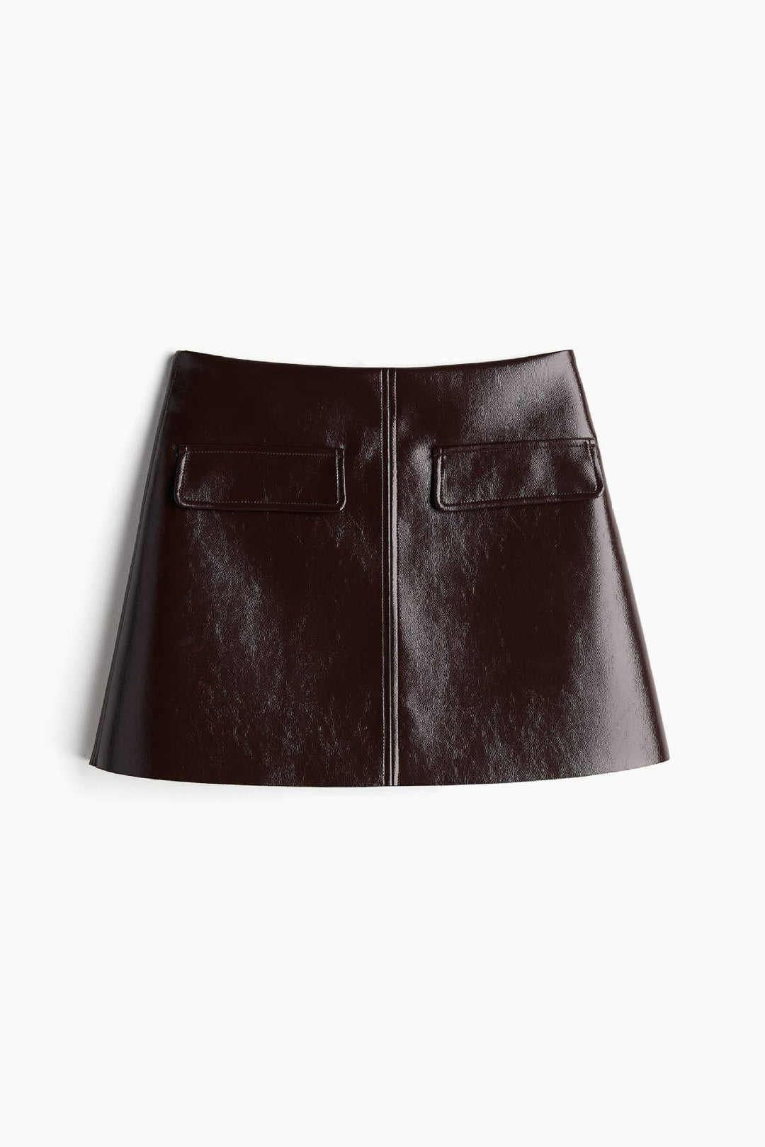 Trendy faux leather set for women with short jacket and short skirt Lune London
