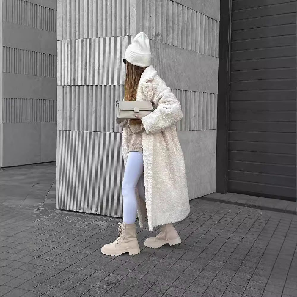 Teddy plush jacket for women with oversized elegant design Lune London