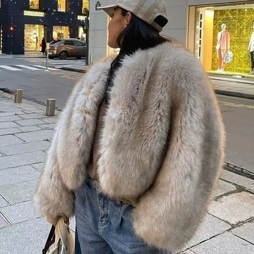 Ladies comfortable faux fur jacket Lune London