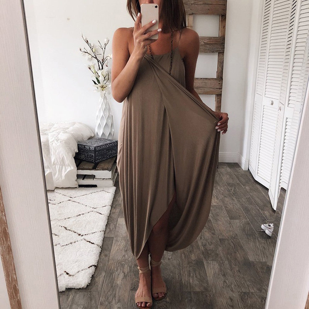 Lune London adjustable draped maxi dress for women