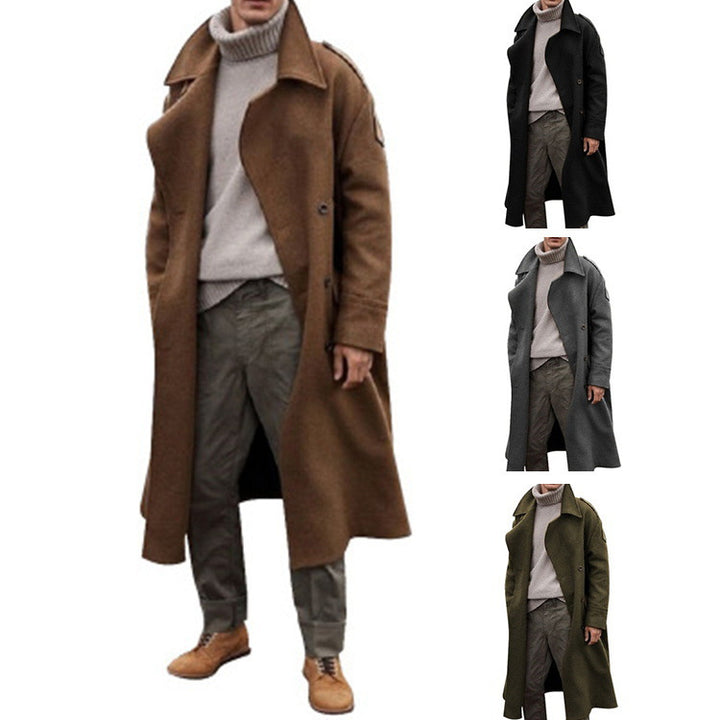 Elegant wool coat for men with double-breasted buttons Lune London