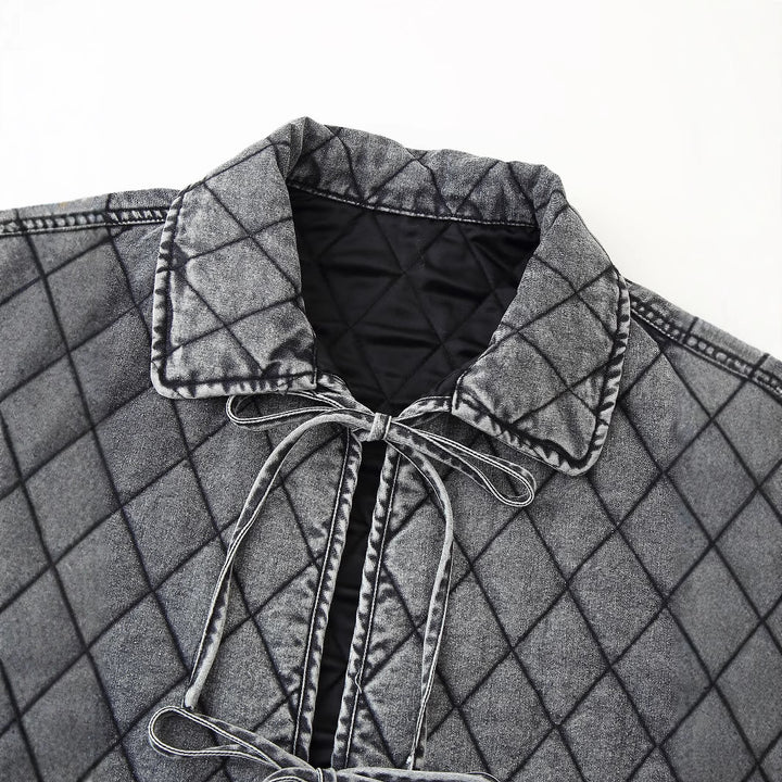 Quilted leisure jacket for women with adjustable drawstring Lune London