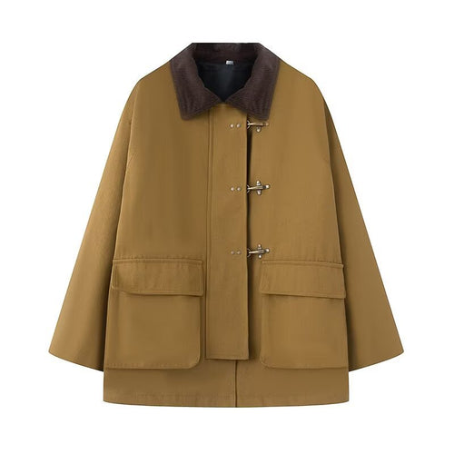 Veste de transition féminine à la mode avec fermeture à boutons pratique et grandes poches Chic & Stil