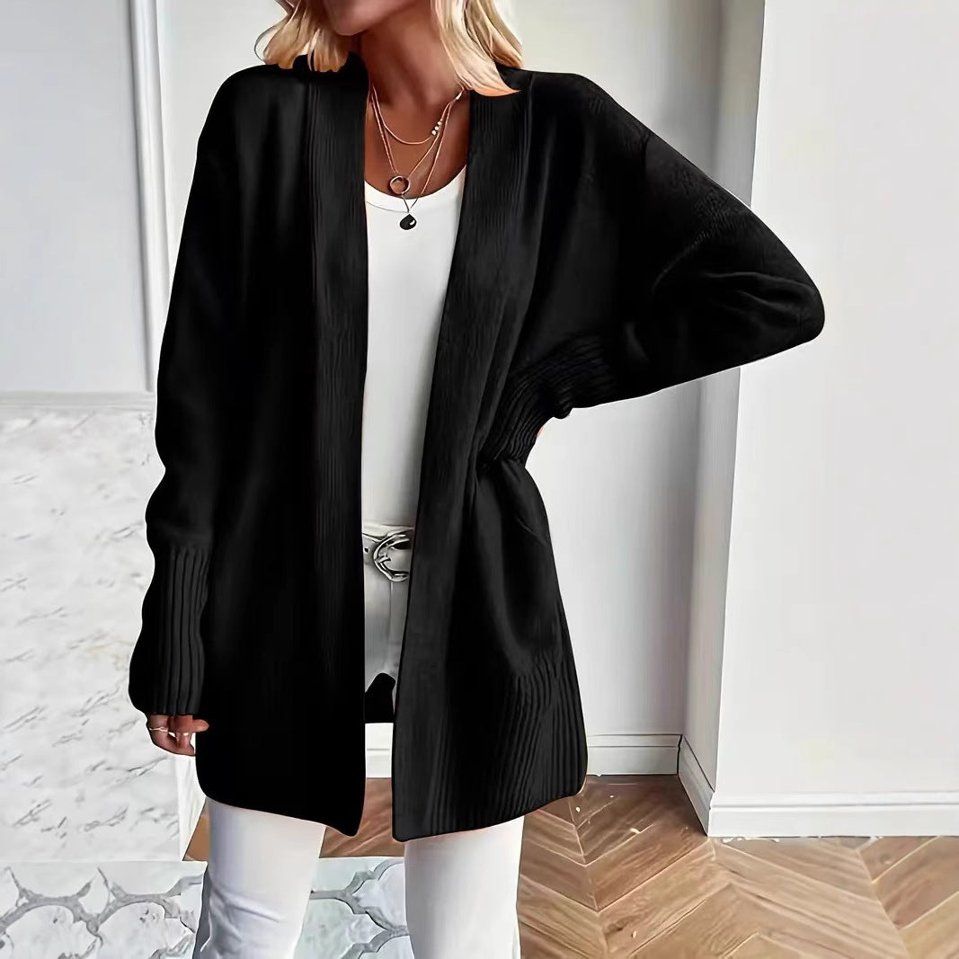 Ladies casual open-cut cardigan with side pockets Lune London