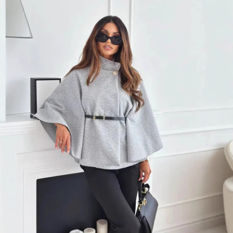Ladies Elegant Gilet With Shoulder Pads And Belt At The Waist Lune London