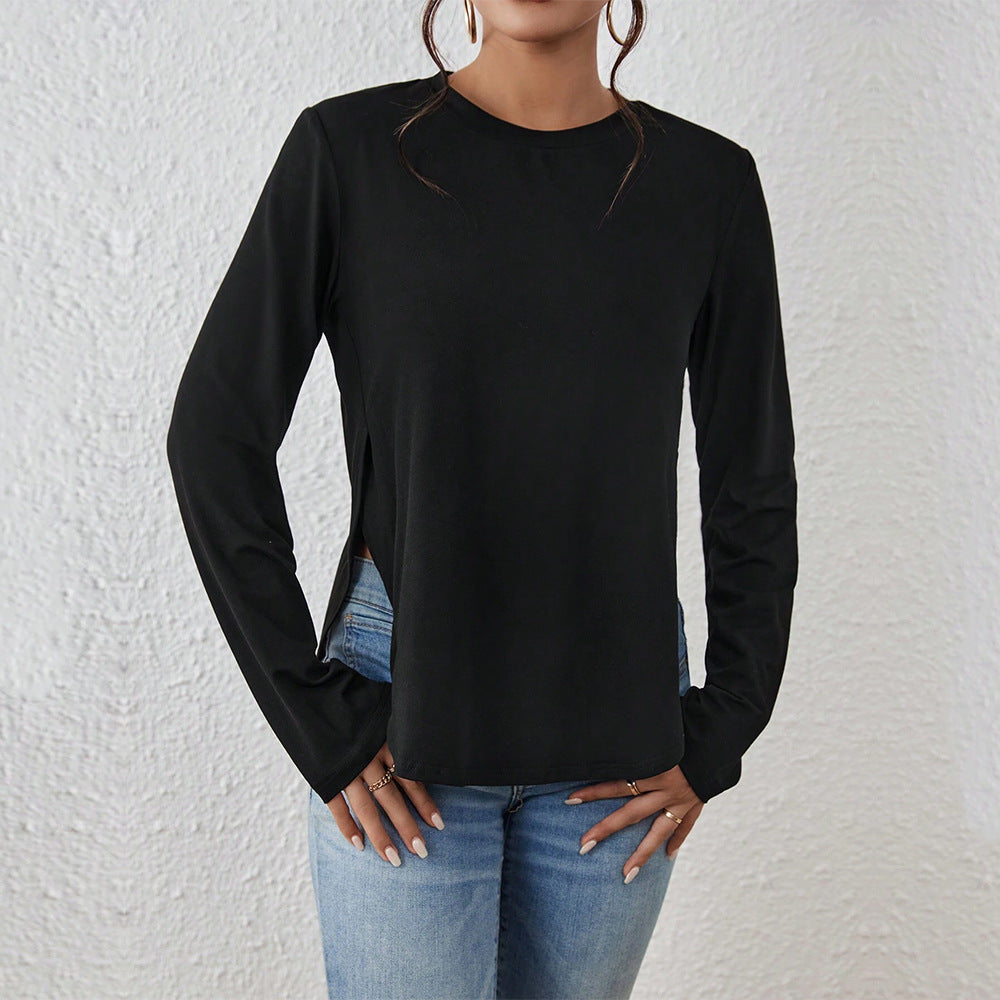 Chemisier à manches longues pour femmes avec des détails découpés tendance et une coupe confortable Chic & Stil