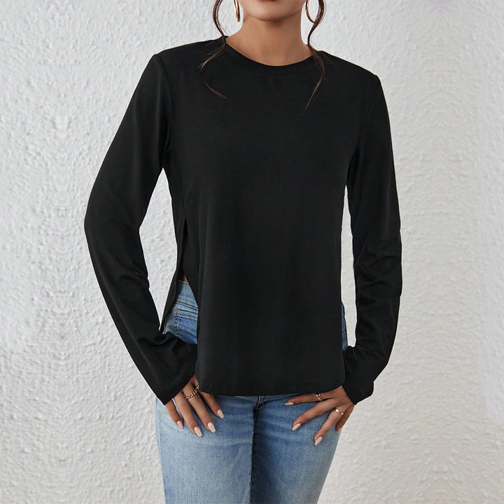 Chemisier à manches longues pour femmes avec des détails découpés tendance et une coupe confortable Chic & Stil