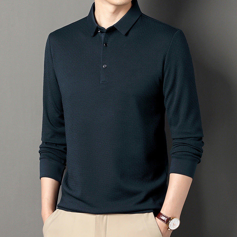 Long sleeve polo shirt for men with structured design and modern cut Lune London
