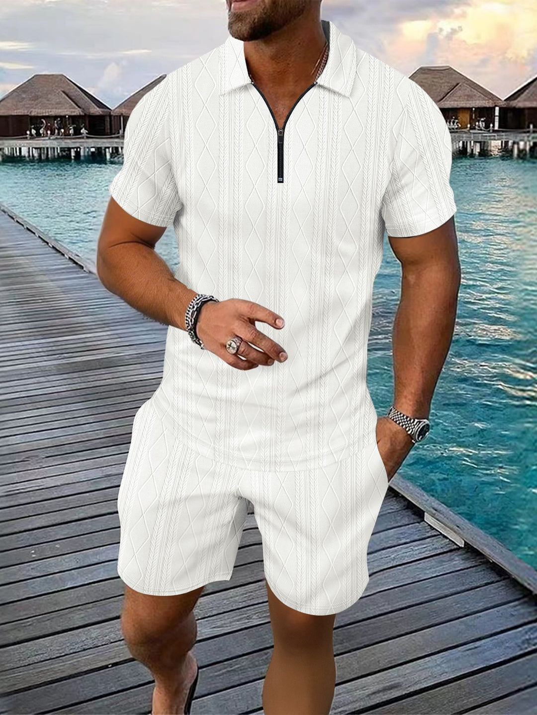 Lune London structured zip casual tracksuit for men