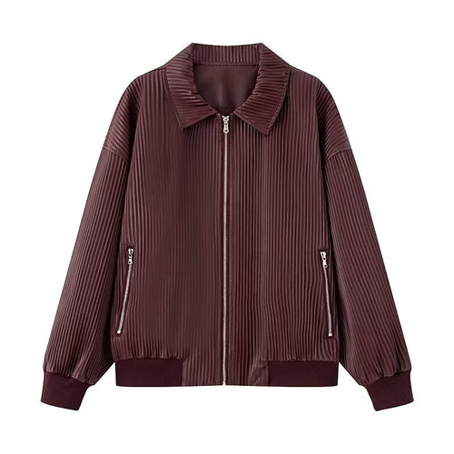 Ladies quilted transition jacket with ribbed structure and practical zippered pockets Lune London