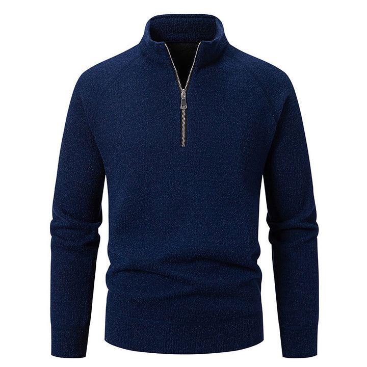 Men's sweater with modern zipper and raglan sleeves Lune London