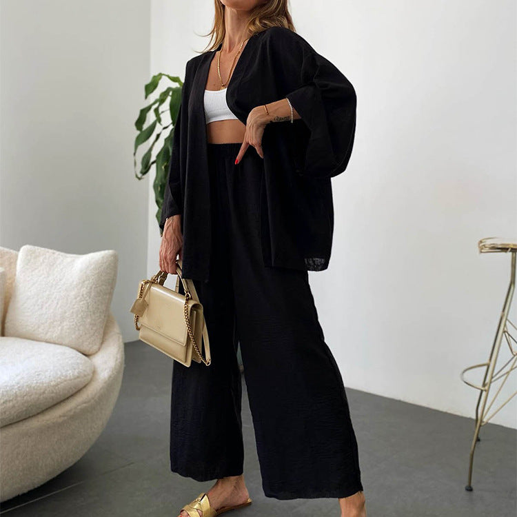 Casual 2-in-1 set for women with hoodie and wide trousers Lune London