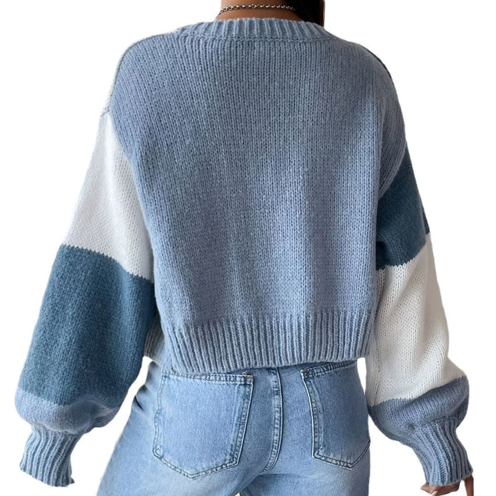 Casual cardigan for women in a modern color block design Lune London