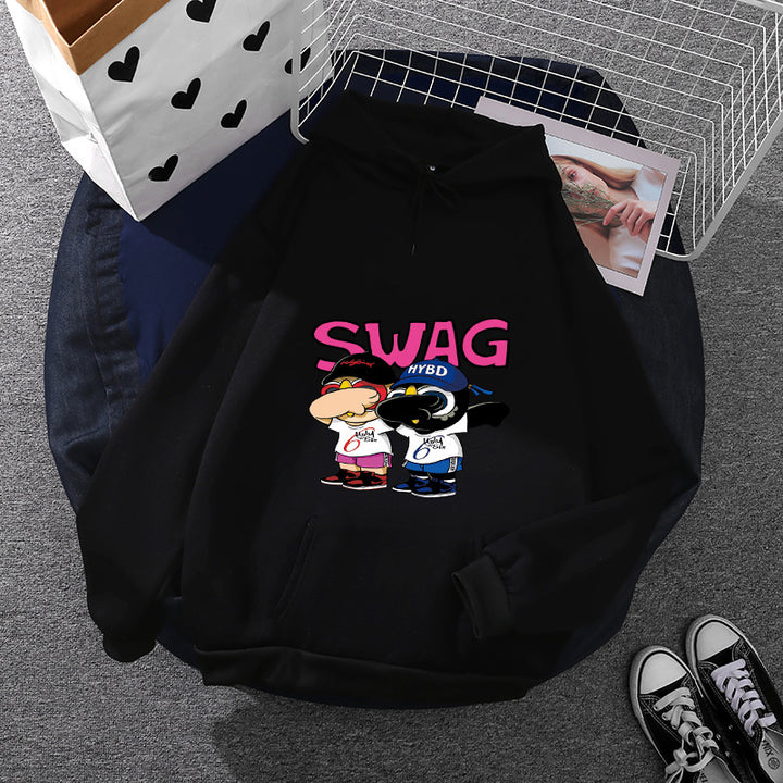 Women's hoodie with funny cartoon design Chic & Stil