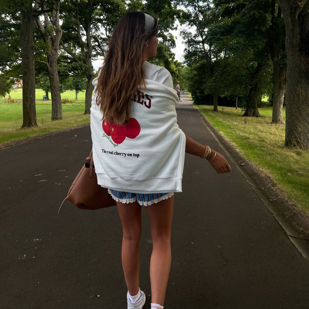 Pull femme décontracté avec motif de fruit créatif Lune London