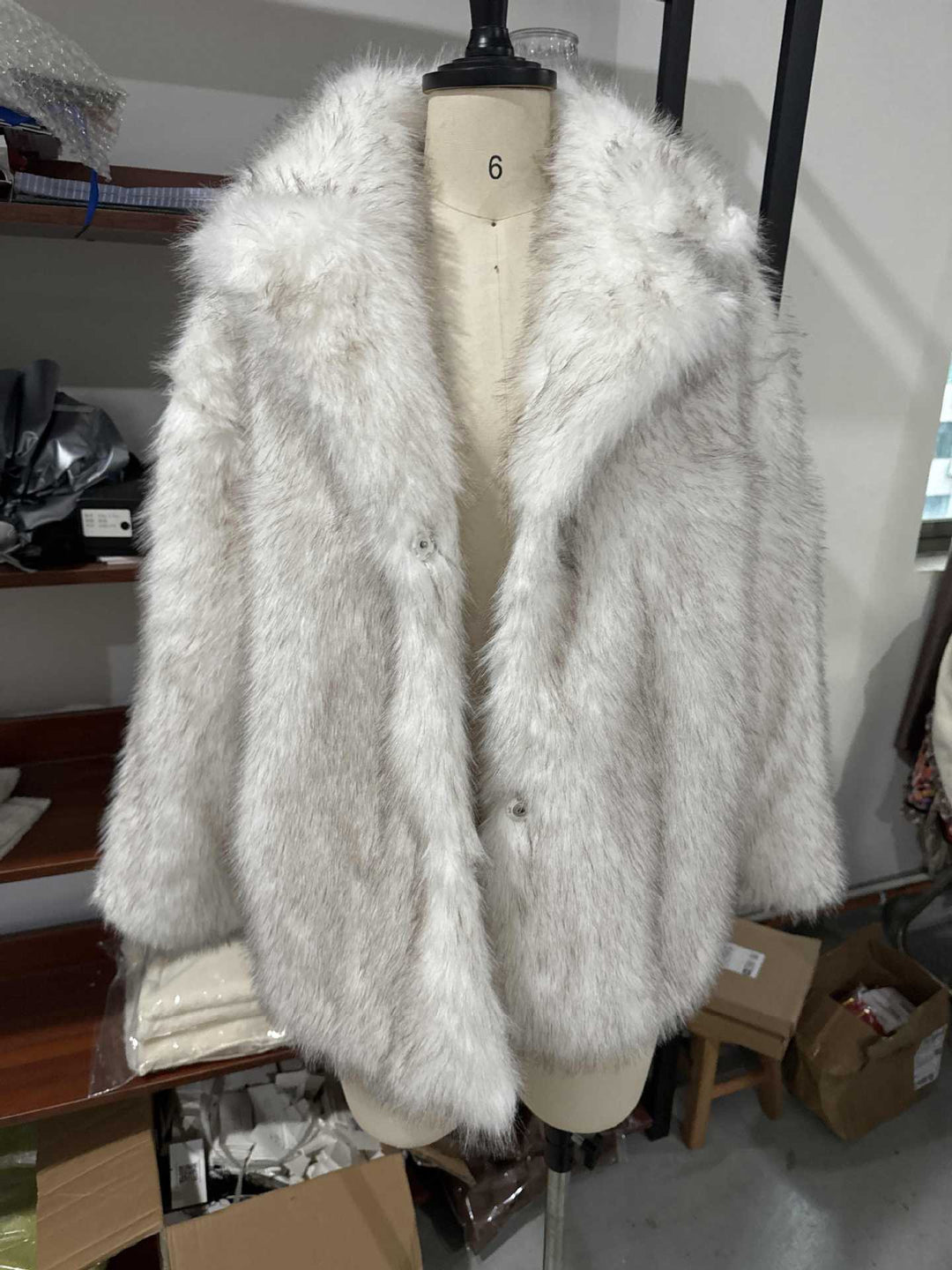 Ladies Comfortable Faux Fur Coat Lune London
