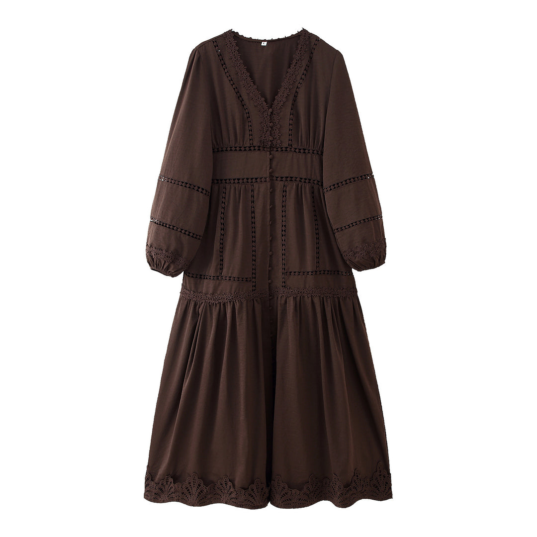 Lace strapless dress for women with elegant ruffle details Lune London