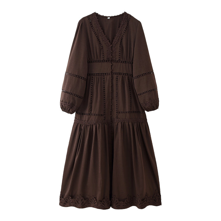 Lace strapless dress for women with elegant ruffle details Lune London