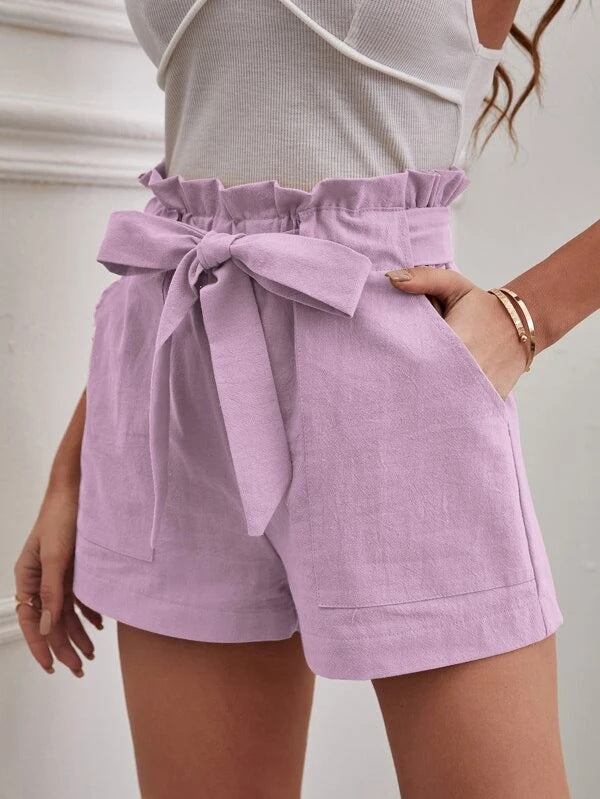 Tailored Shorts for Women with Tie and Practical Pockets Lune London