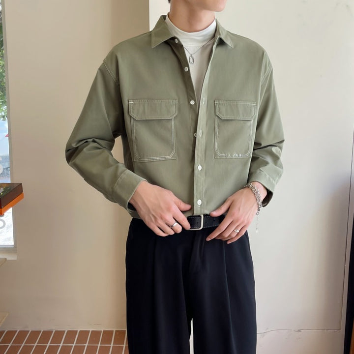 Casual utility shirt for men with practical chest pockets Lune London