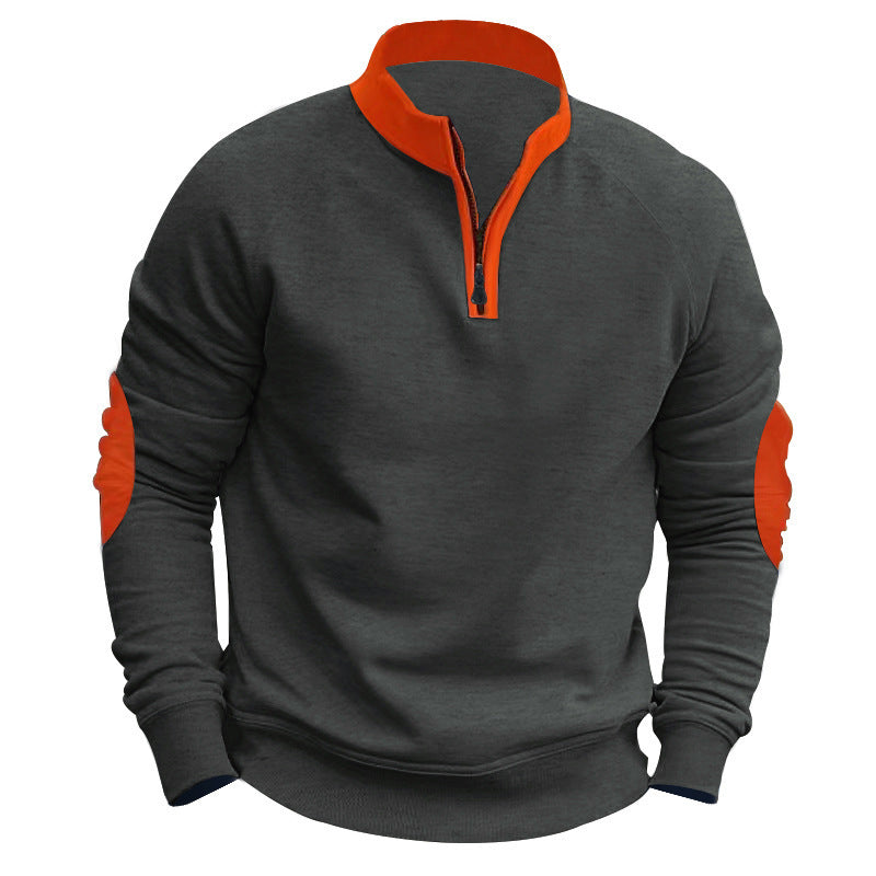 Men's sweatshirt with textured zipper Lune London