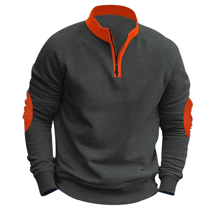 Men's sweatshirt with textured zipper Lune London