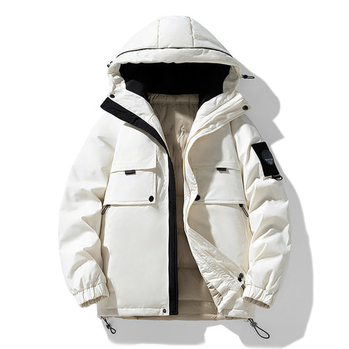 Warm winter jacket for men with adjustable hood and many pockets Lune London