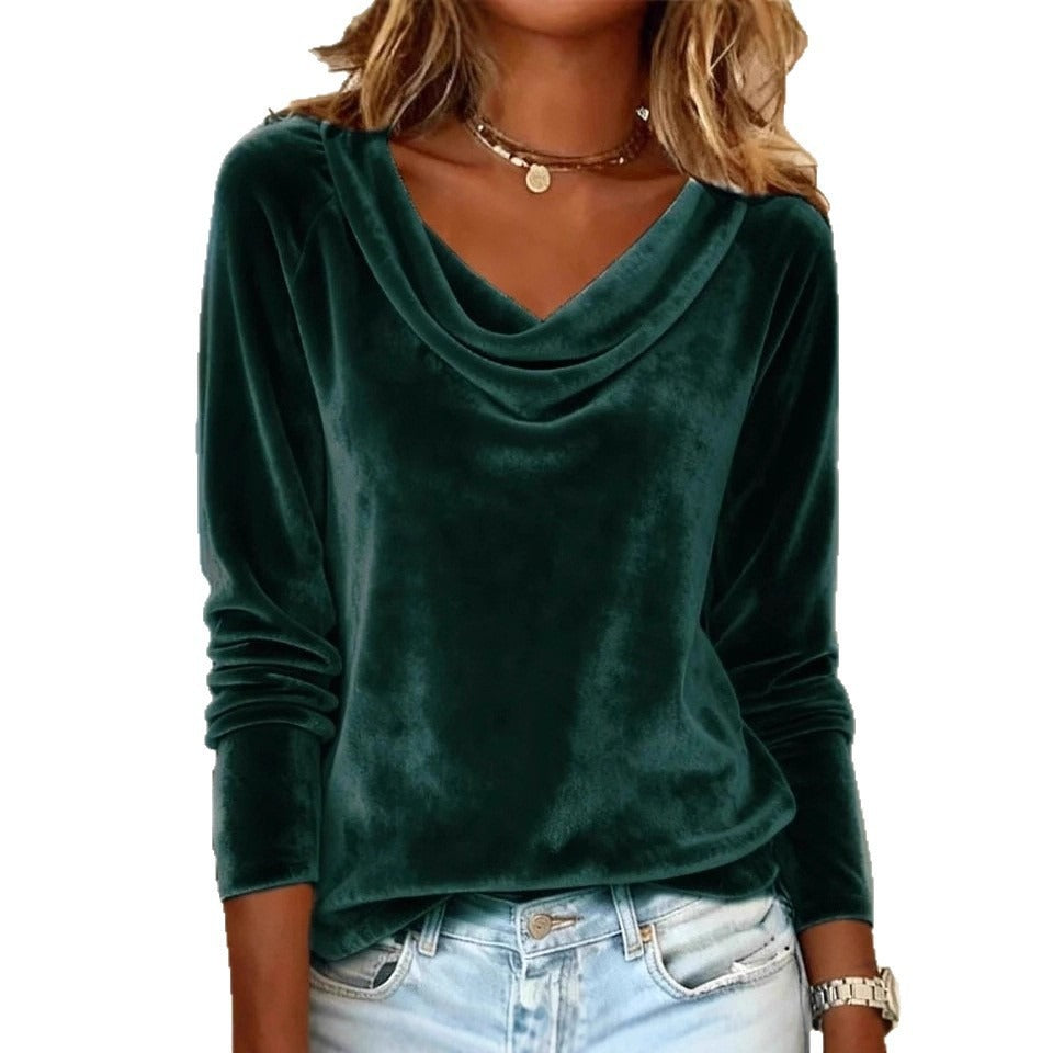 Dames élégant et confortable pull en velours Chic & Stil