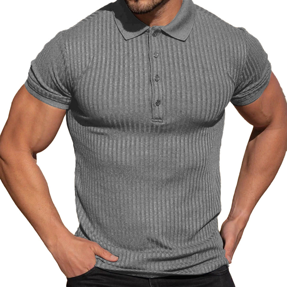 Men's short sleeve polo shirt in breathable structured fabric with stylish collar Lune London