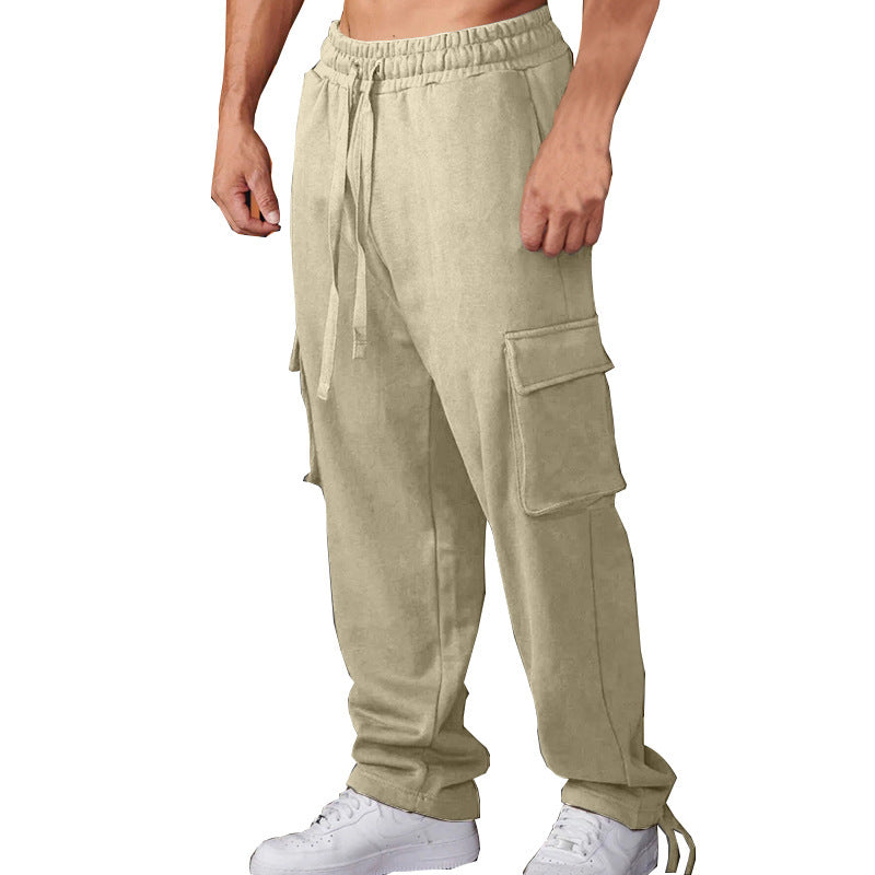 Men's casual cargo jogging pants with elastic waistband and practical side pockets Lune London