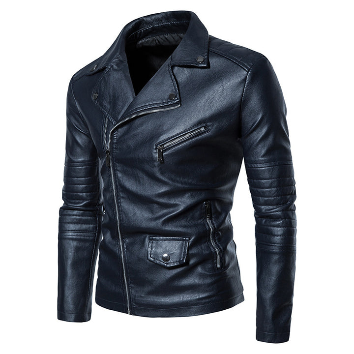 Stylish biker jacket for men with asymmetrical zipper and practical pockets Lune London