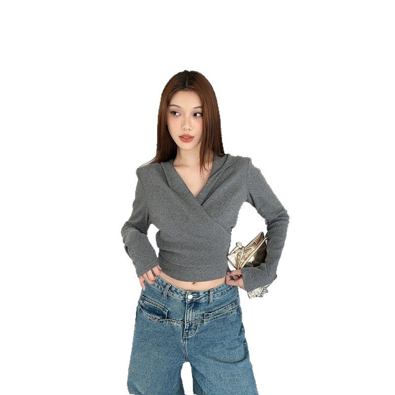 Women's stylish long-sleeve crop hoodie Chic & Stil