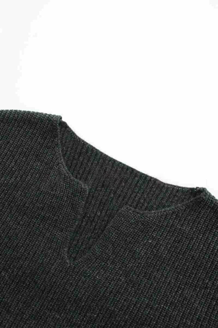 Haut tricot décontracté pour femmes avec décolleté en V Chic & Stil