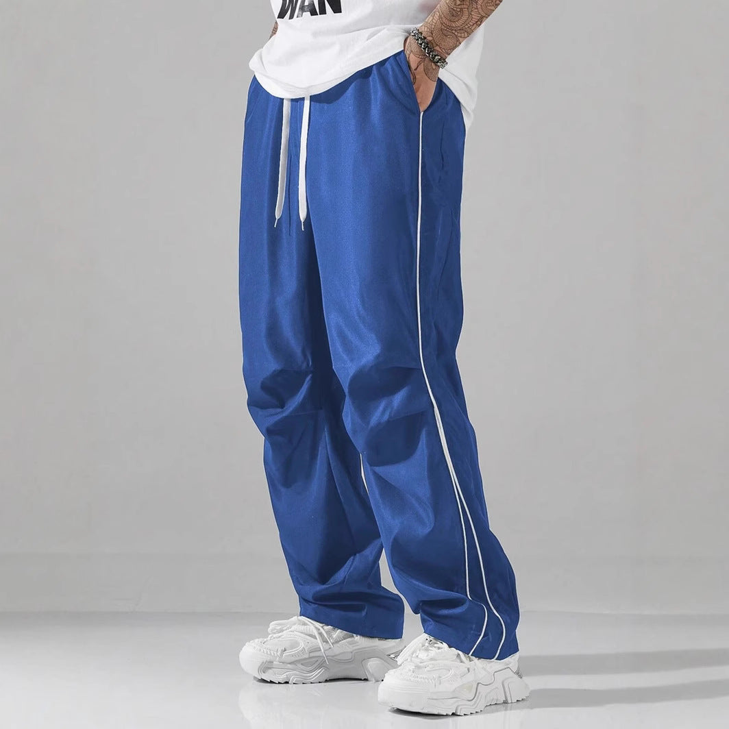 Men's sports pants with elastic waistband and contrasting stripes Lune London