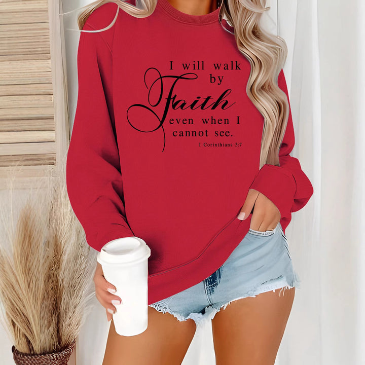 Sweatshirt pour femmes avec inscription inspirante et matériau doux Chic & Stil