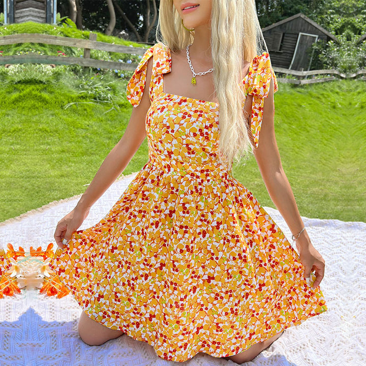 Lune London Women's Floral Print Summer Dress
