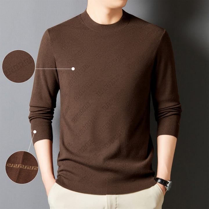 Elegant crew neck sweater for men in high-quality cotton blend Lune London