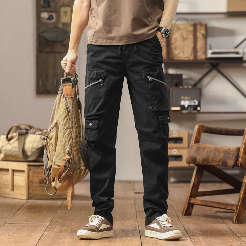 Pantalon cargo robuste pour hommes avec poches polyvalentes et ceinture ajustable Lune London