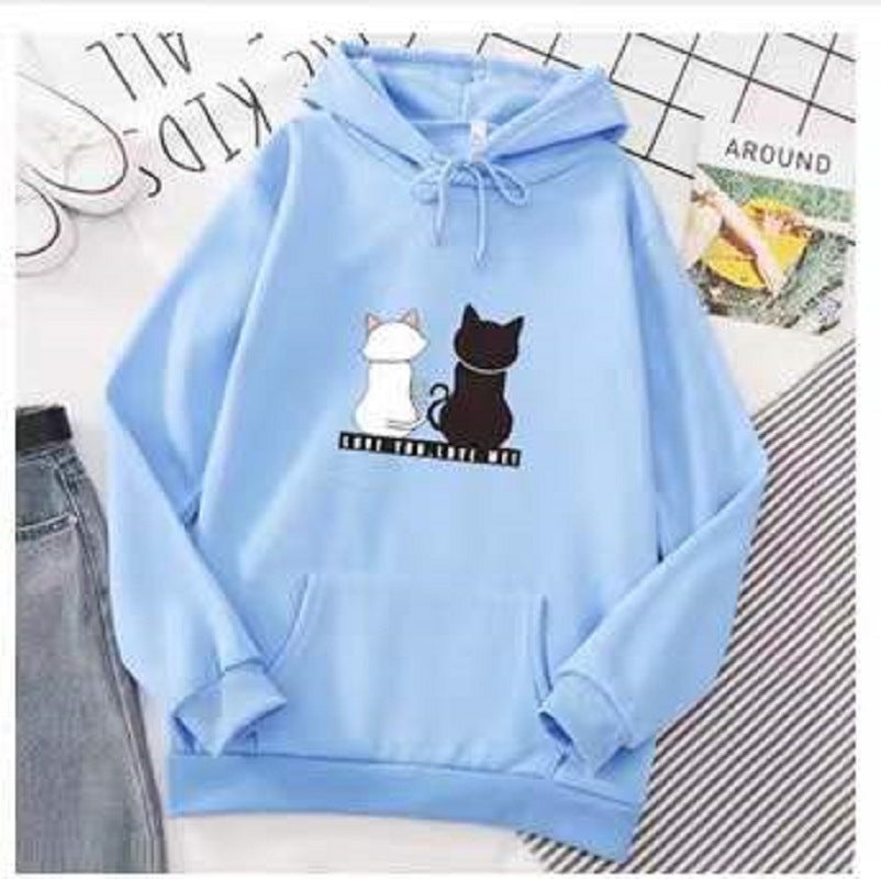 Women's hoodie with cute cat design and casual fit Chic & Stil