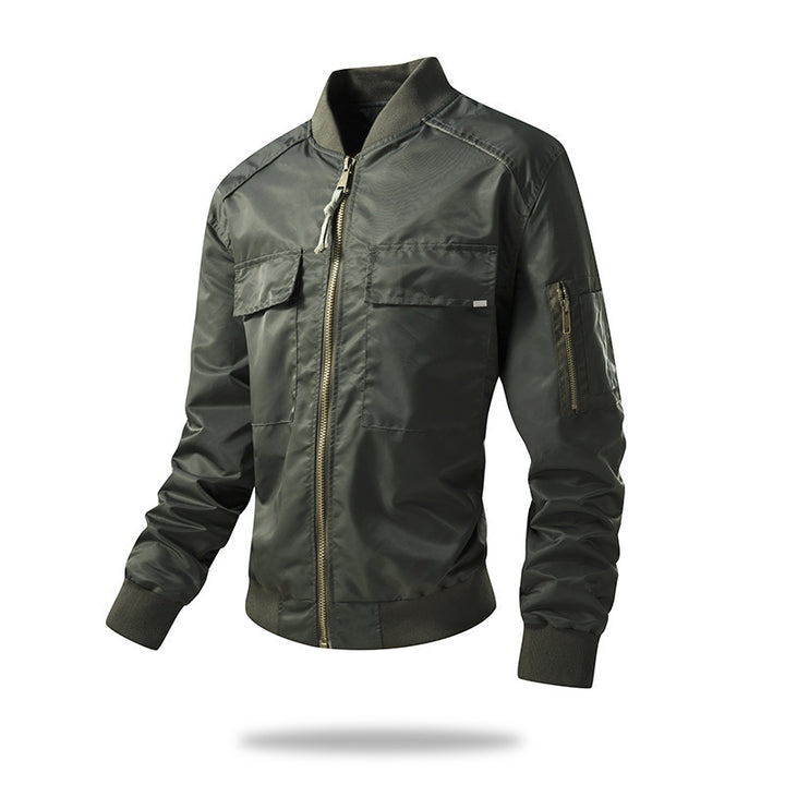 Lightweight and durable bomber jacket for men with Lune London technical details