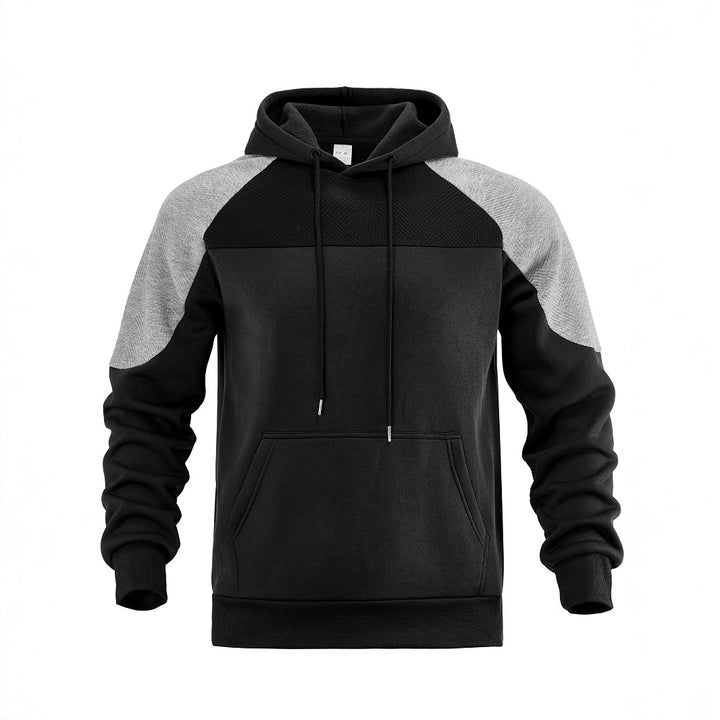 Hooded sweatshirt for men with innovative design and striped sleeves Lune London