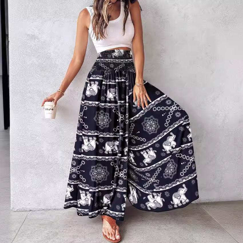 Chic and stylish women's Palazzo pants with tropical print