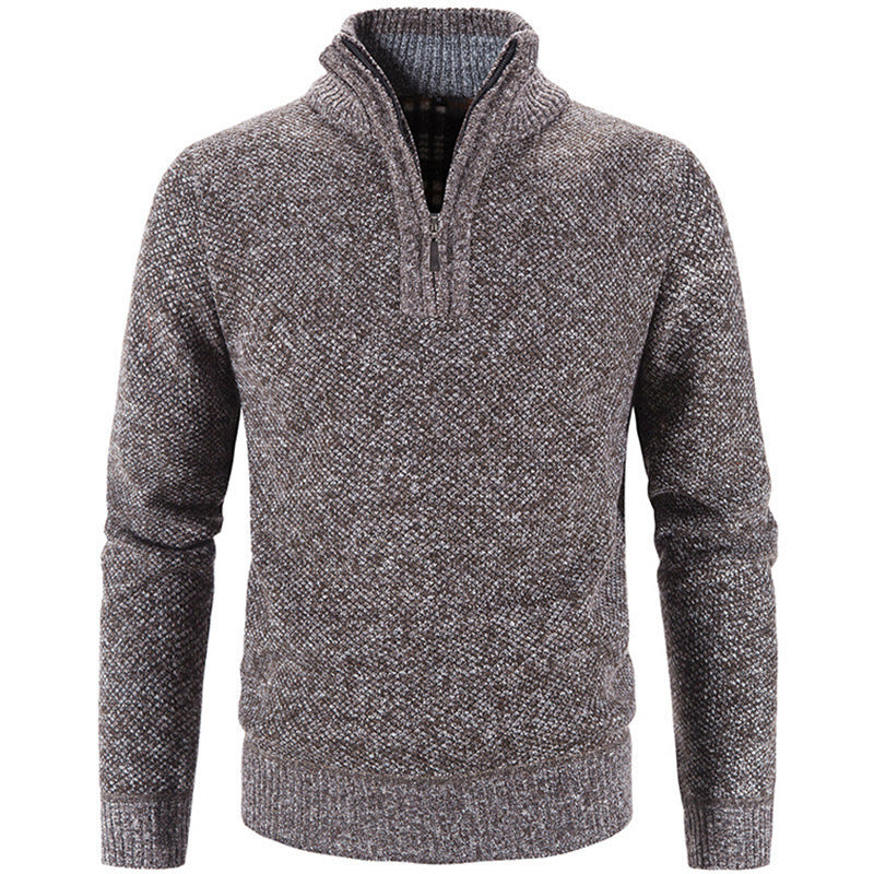 Trendy turtleneck sweater for men with stylish zipper Lune London