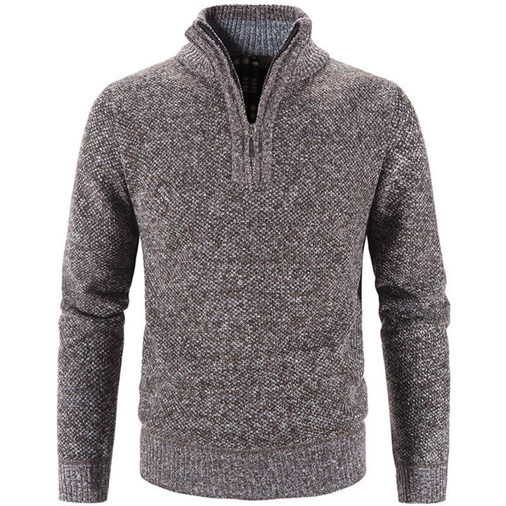 Trendy turtleneck sweater for men with stylish zipper Lune London