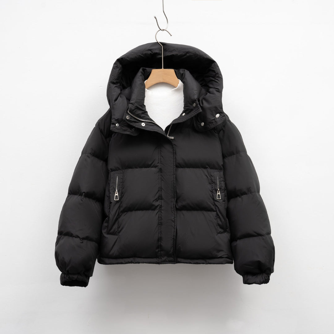 Women's Puffer Jacket with Detachable Hood and Voluminous Fit Lune London