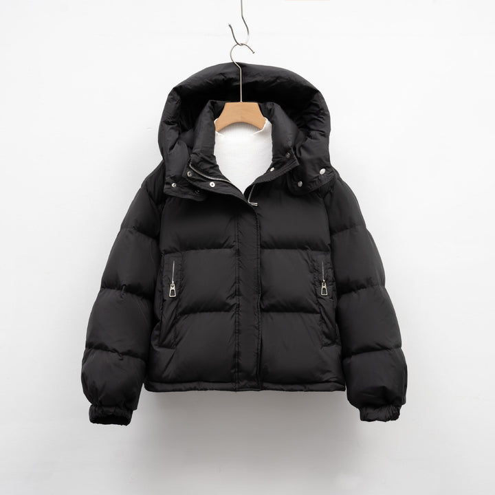 Women's Puffer Jacket with Detachable Hood and Voluminous Fit Lune London