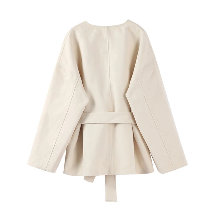 Elegant tie jacket for women with belt and chic cut Lune London