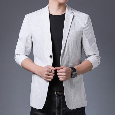 Casual blazer for men in textured fabric Lune London