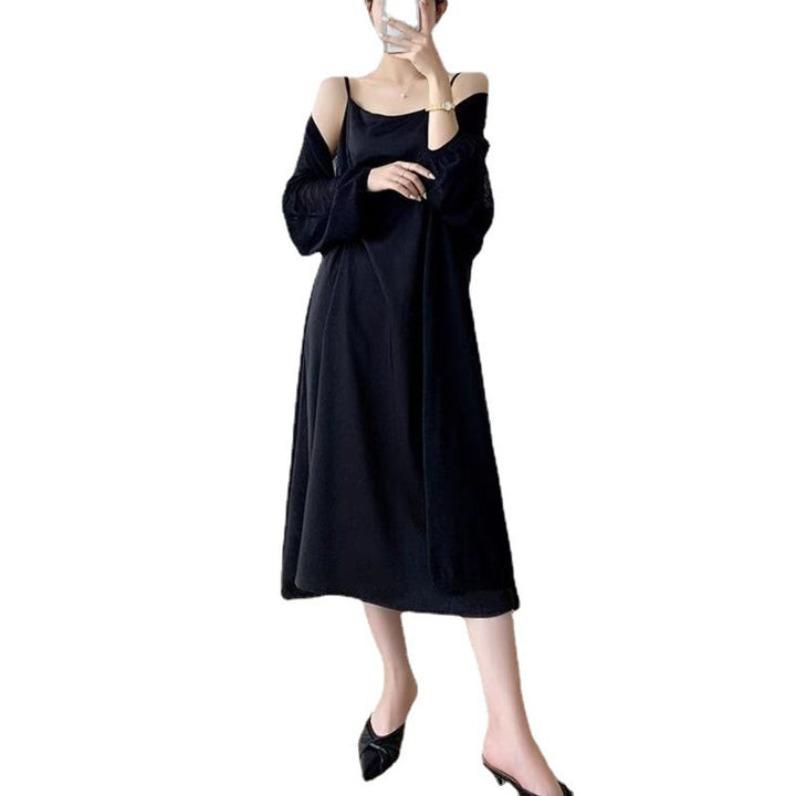 Robe maxi pour femmes avec superposition légère de kimono Chic & Stil