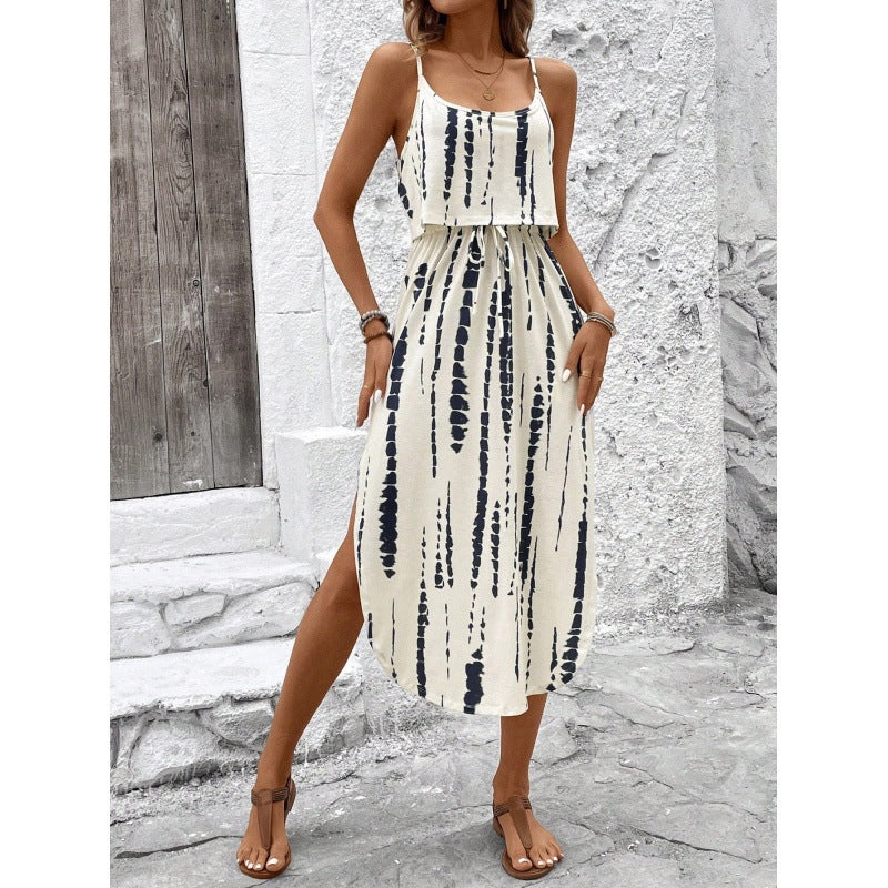 Lune London Women's Bohemian Maxi Dress with Side Slit